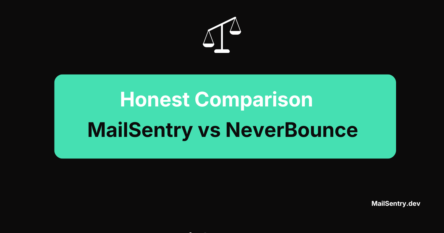 MailSentry vs NeverBounce — Honest Comparison for Developers